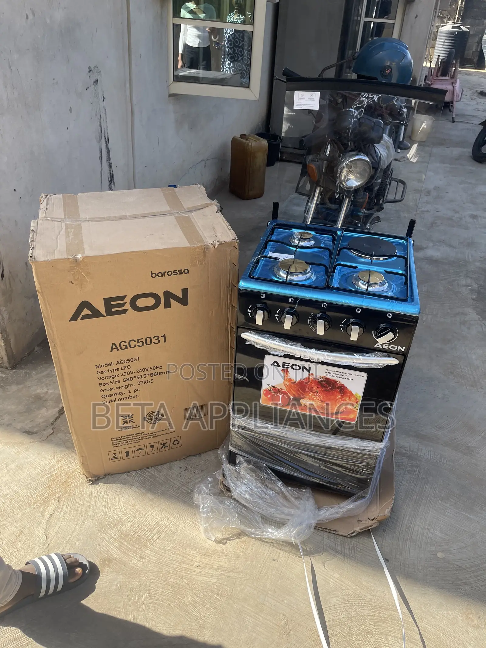 Aeon 3+1 Gas Cooker for Modern Kitchen