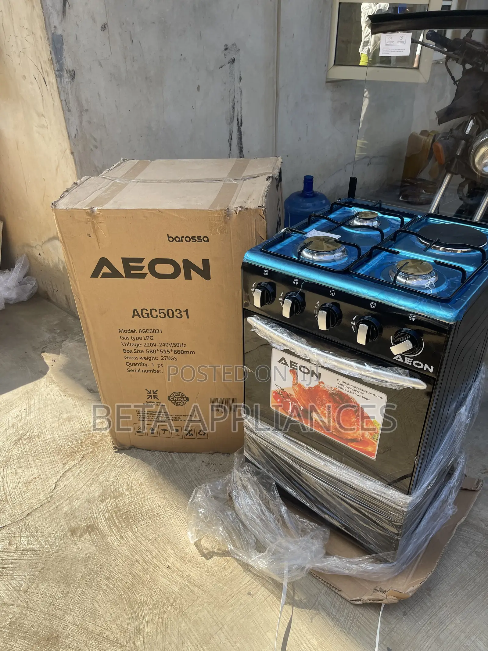 Aeon 3+1 Gas Cooker for Modern Kitchen