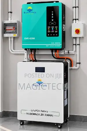 Suntrick 6.2kva 48v Hybrid Inverter + 12kwh 48v Lithium Battery Combo