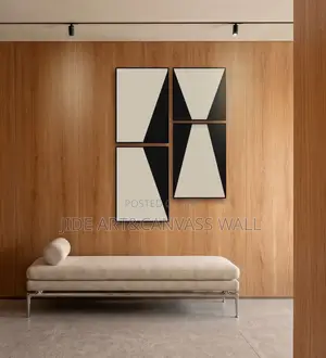 Modern 4 Panels Canvass Art Print