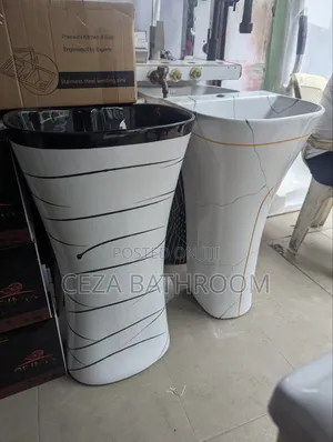 Free-Standing Ceramic Pedestal Wash Basins (Other Designs Available)