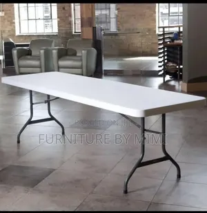 Luxury Gold Leg Folding Table – Heavy Duty (White/Gold)