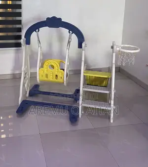 Kids 3-in-1 Swing, Slide & Basketball Set