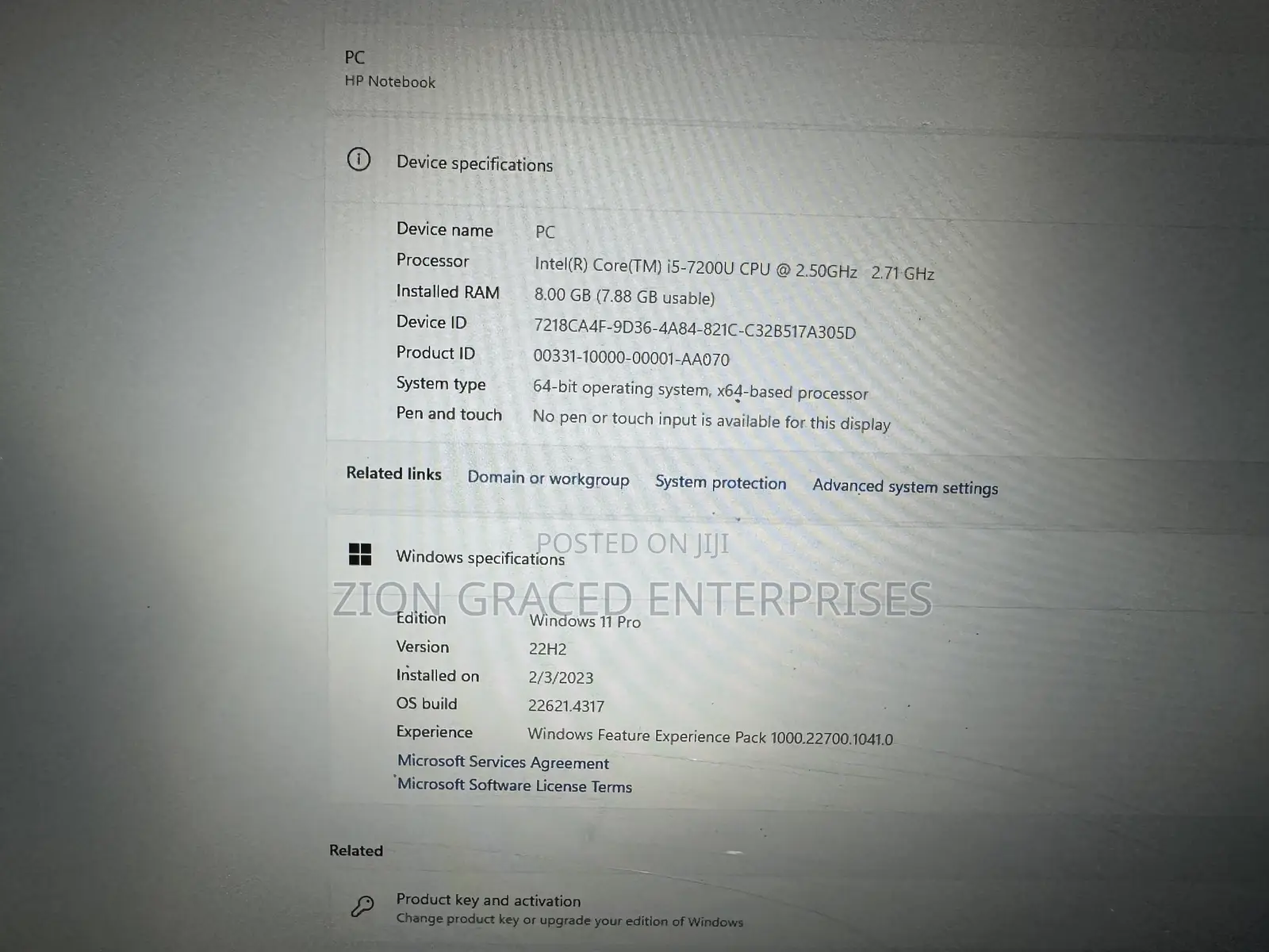 Laptop HP 250 G6 8GB Intel Core i5 SSD 256GB