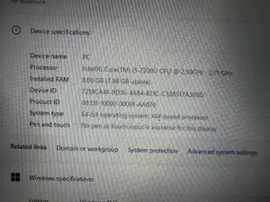Laptop HP 250 G6 8GB Intel Core i5 SSD 256GB