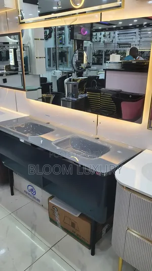 Luxury Bathroom Cabinet With LED Mirror