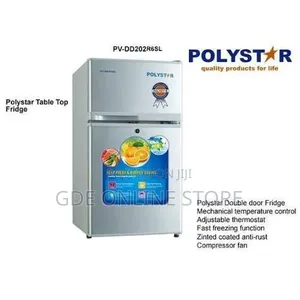 Polystar 90l Double Door Refrigerator Pv-Dd202rsl