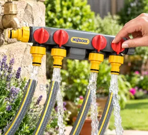 Hozelock 4 Way Tap Connector Garden Water Hose Pipe Watering Timer