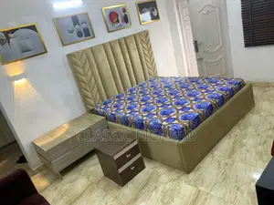 6by6 Bedframe +Big Center Table+side Drawer+ 12 Inches Mattress