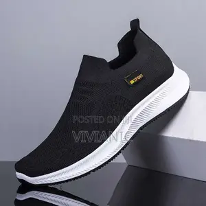 Sportflex Black Slip_on Sneakers