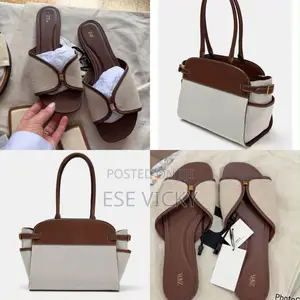 Ladies Handbag & Matching Slippers Set
