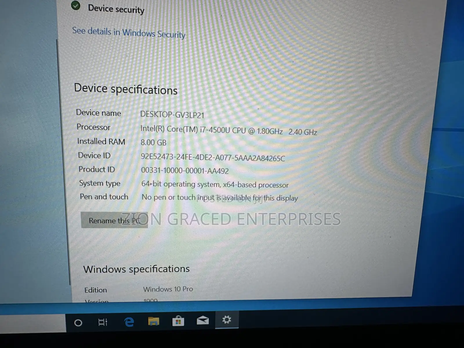 Laptop Gigabyte A7 8GB Intel Core i7 HDD 500GB