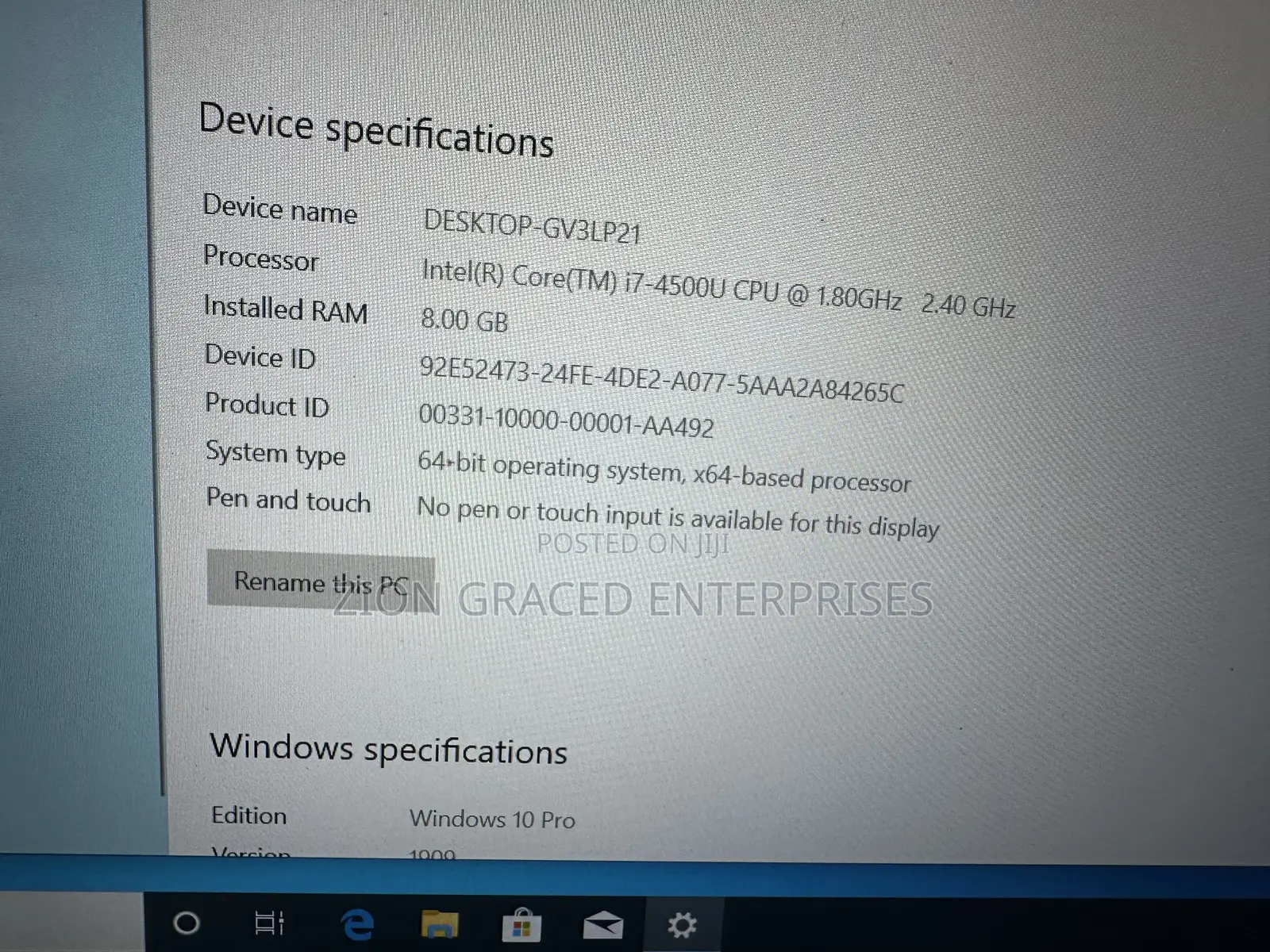 Laptop Gigabyte A7 8GB Intel Core i7 HDD 500GB
