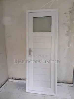White Toilet Doors With Frosted Glass