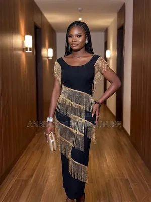 ASC Black Fringe Dress