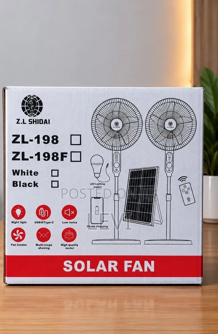 Solar Rechargeable Fan