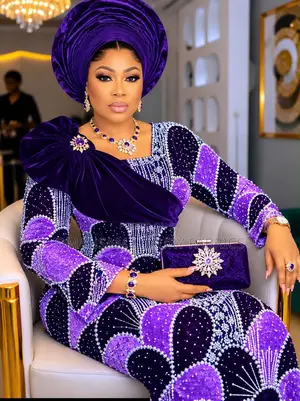 Luxurious Velvet Handbeaded Lace