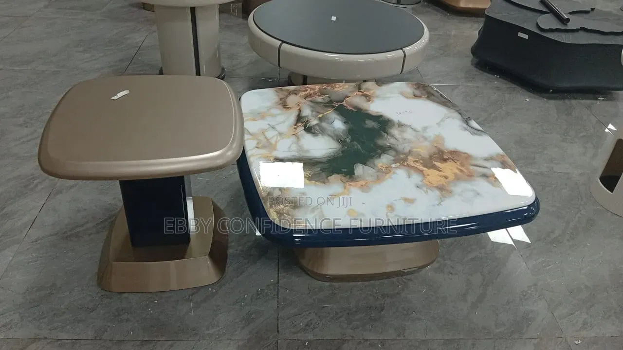 Luxury Marble-Top Centet Table Set