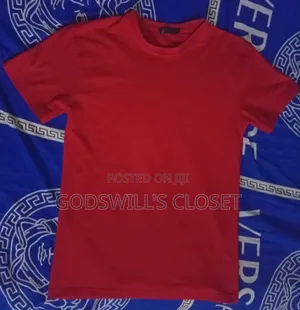 Men’s/Teens Crimson Red Crewneck T-Shirt (Fits Ages 12-15)