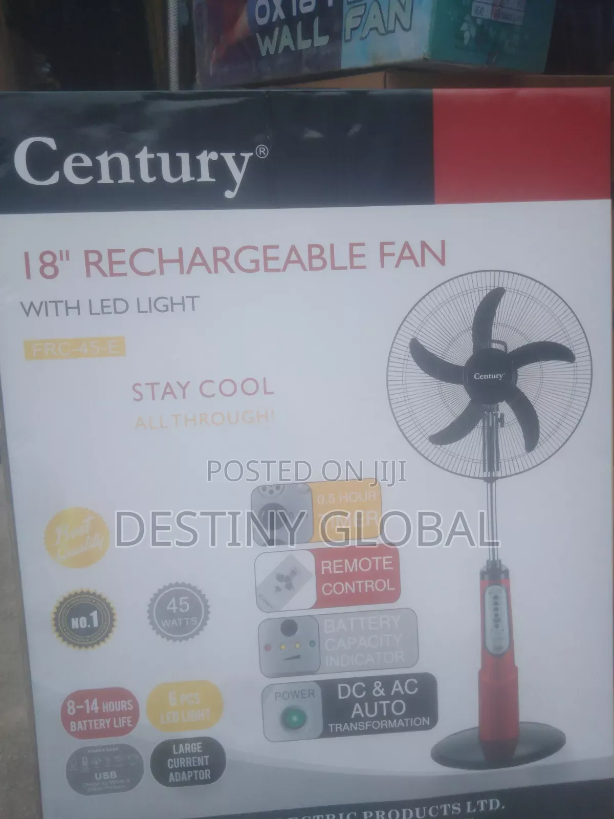 18" Rechargeable Fan