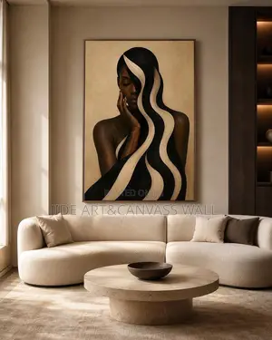 Modern Oil Art Print on a Rough Canvas Texture
