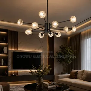 Nordic Branch Glass Ball Led Chandeliers Dimmable for Living Room