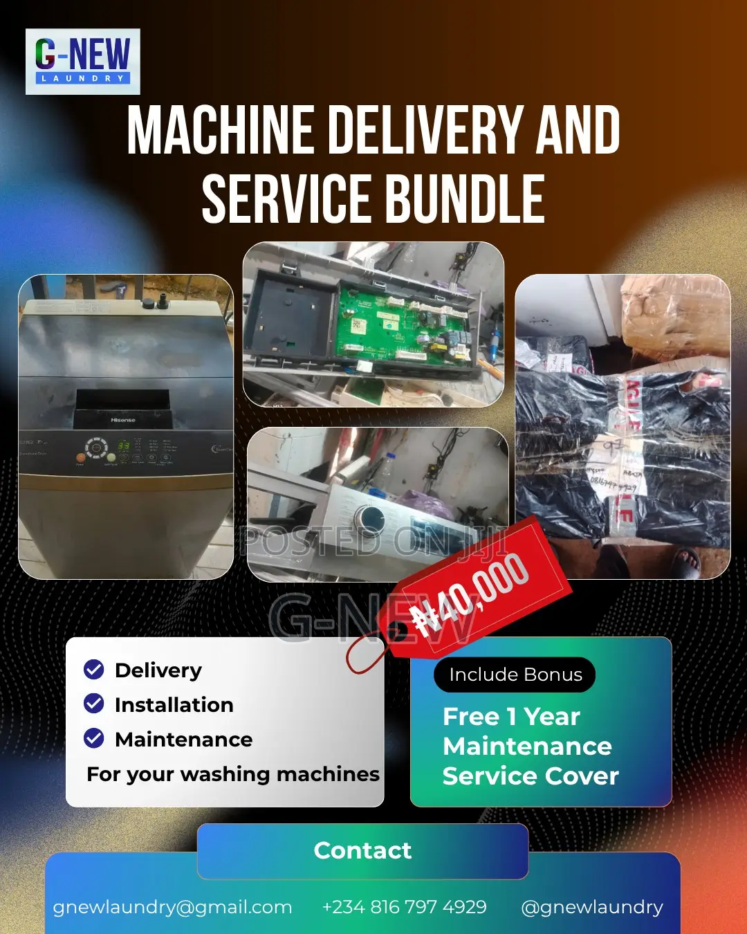 Abuja Machine Delivery and Maintenance Service Bundle