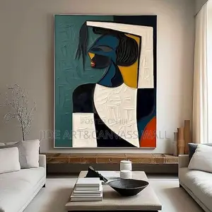 Abstract Art Designs on a Rough Texture Material