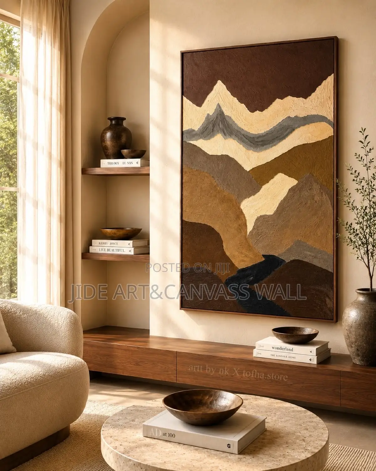 Abstract Art Designs on a Rough Texture Material