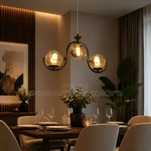 Nordic Branch Glass Ball Led Chandeliers Dimmable for Living Room