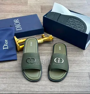 Plain White Dior Slippers