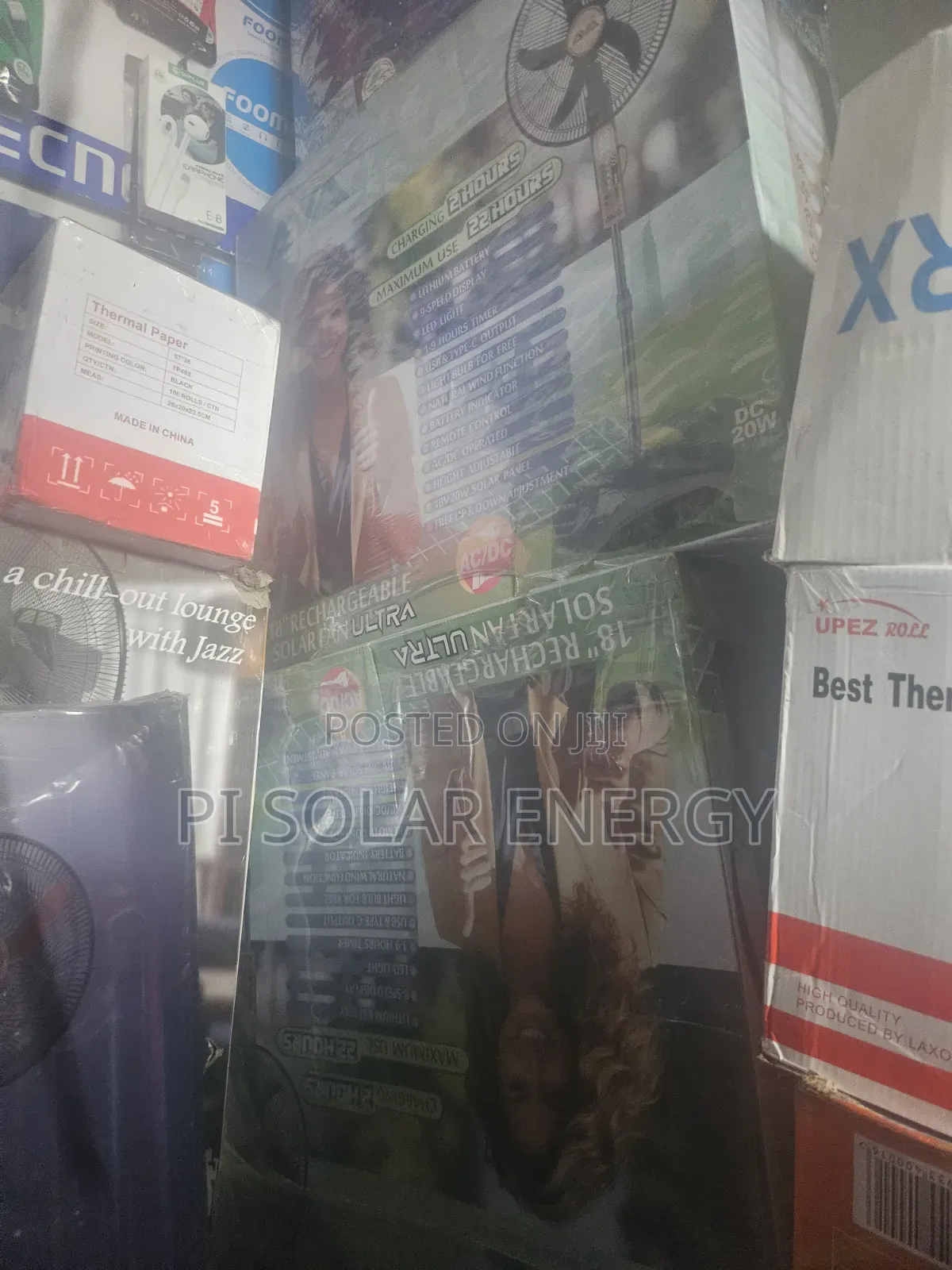 Solar Rechargeable Standing Fan