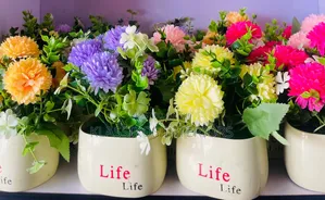 Mini Artificial Flower Pot for TV Stand & Office Tables