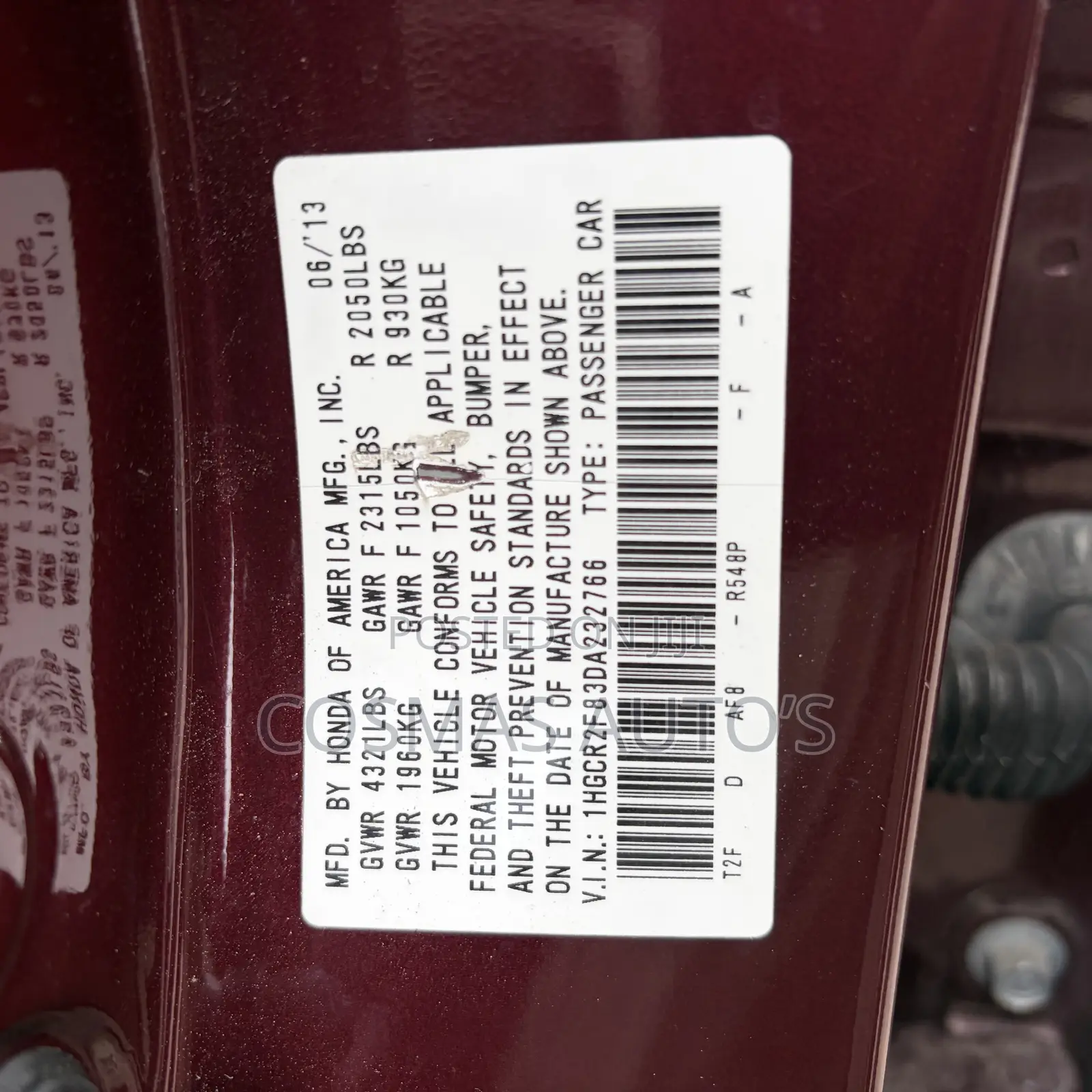 Honda Accord 2014 Red