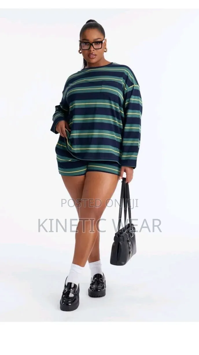 Striped Lounge Two-Piece Set