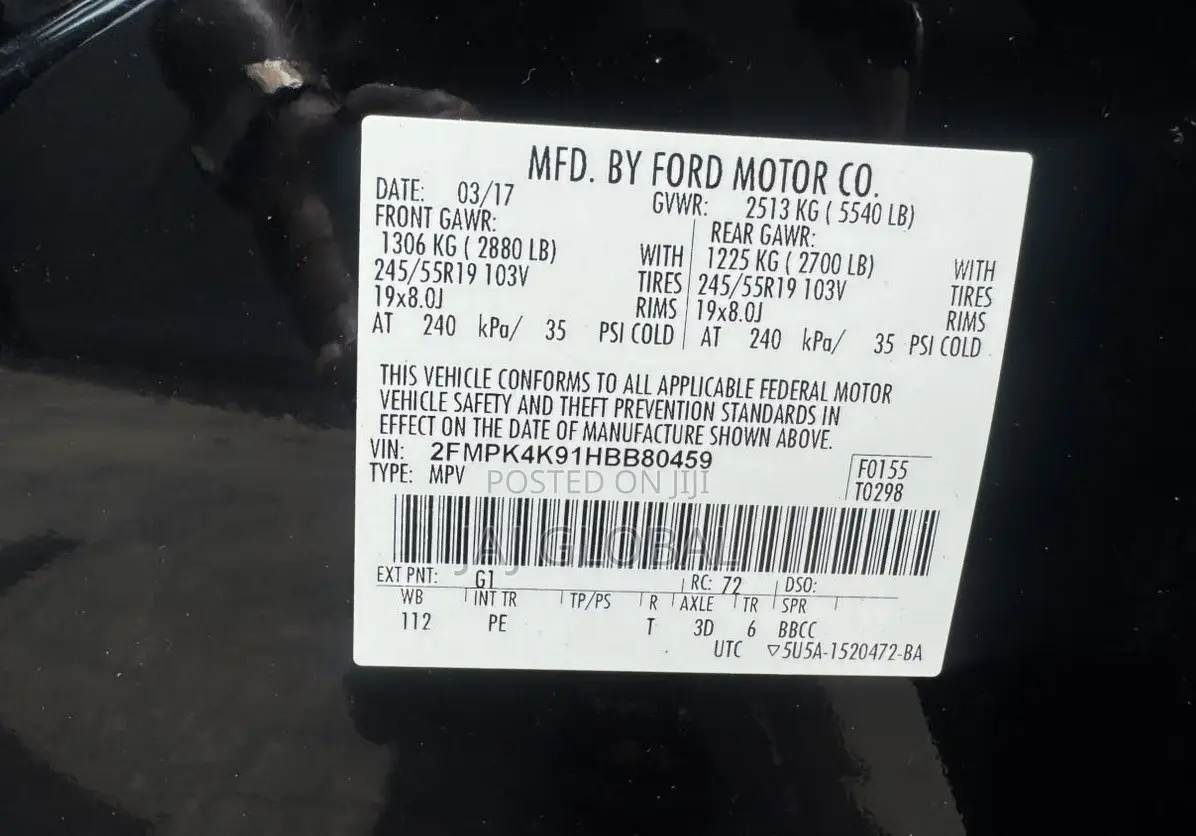 Ford Edge 2017 Black