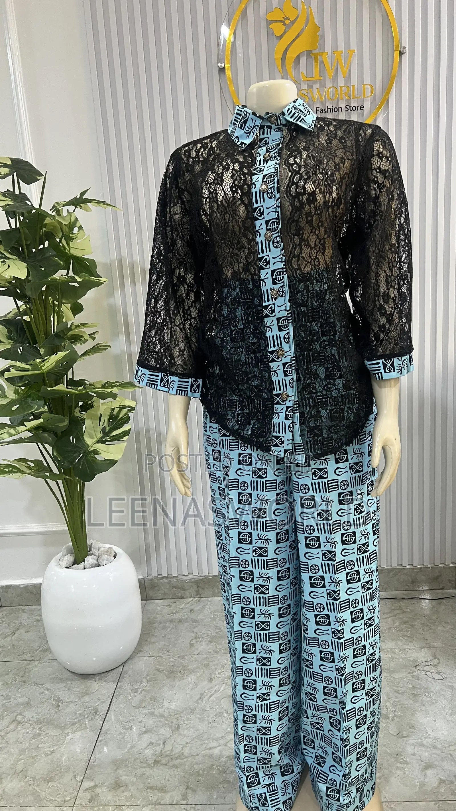 Ankara and Lace 2pcs