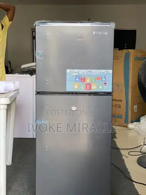 Brand New Skyrun 118 Litres Double Door Top Mount Fridge Silver