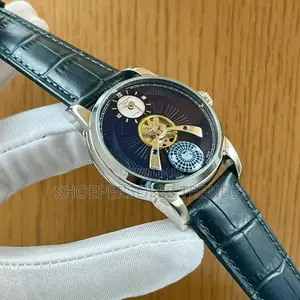 Patek Philippe Automatic Tourbillon-Style Watch | Leather Strap