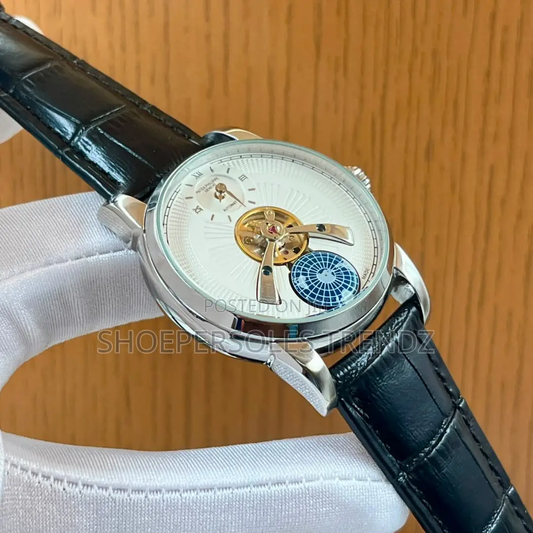 Patek Philippe Automatic Tourbillon-Style Watch | Leather Strap