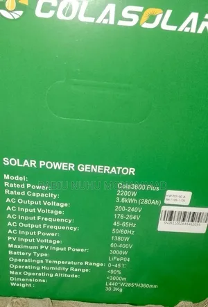 Solar Generator Cola 3600 Plus