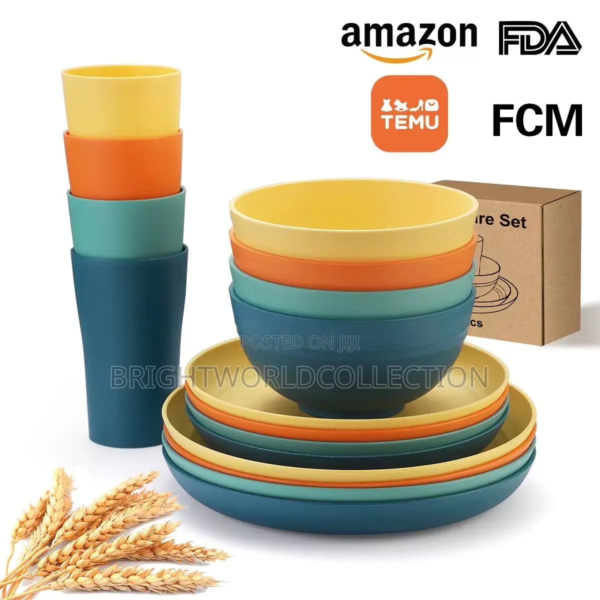 16 Set of Dinner Unbreakable Set Dinnerware Sets (16PCS) - Lightweigh