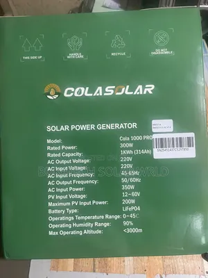 Cola1000 Solar Generator