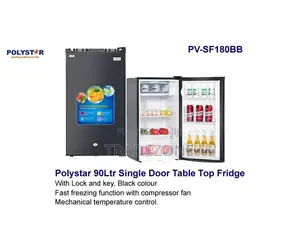 Polystar 90L Single Door Table Top Refrigerator | PV-SF180BB
