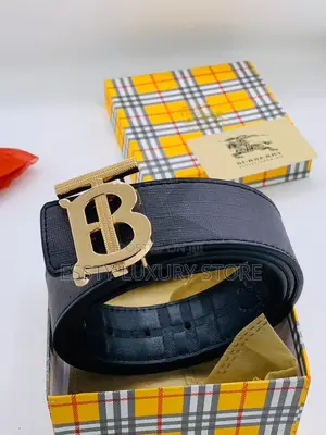 High Quality Luxury Burberry Genuine Leather Men Waist Belt