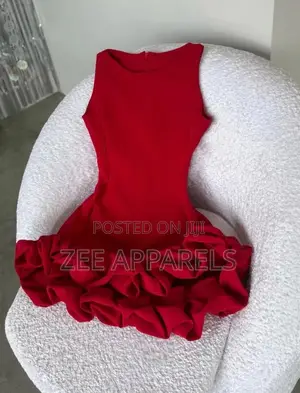 Women’s Red Ruffle Mini Dress | Sleeveless Short Dress