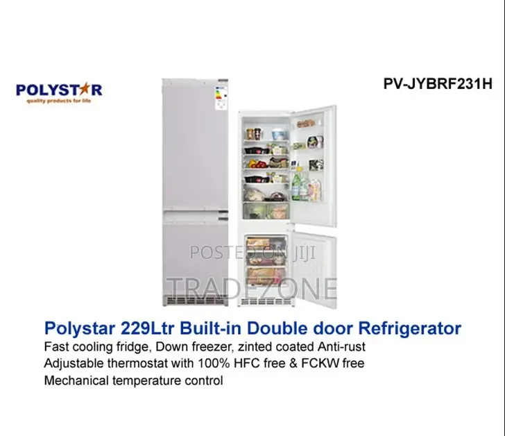 Polystar 229 Liters Built-in Bottom Mount & Standalone Refrigerator