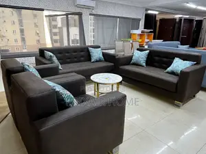 Luxury Dark Brown Sofa Set