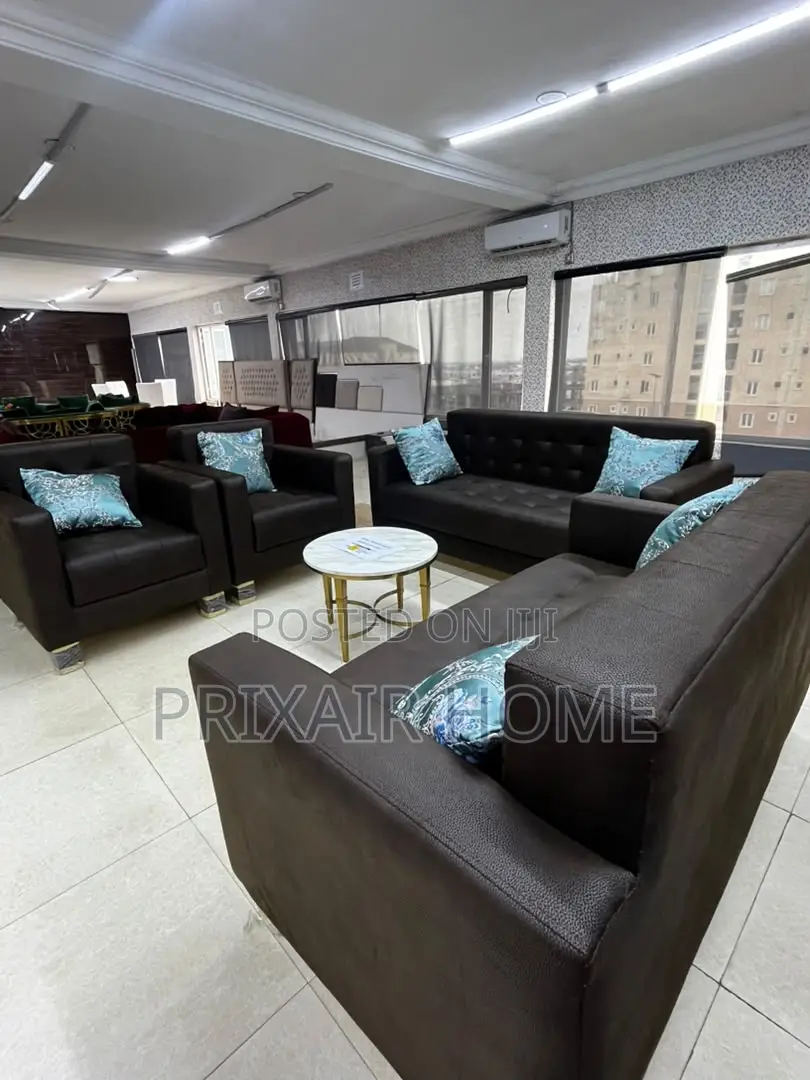 Luxury Dark Brown Sofa Set
