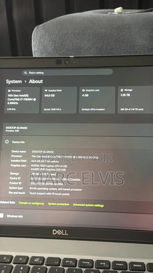 Laptop Dell Precision 3561 64GB Intel Core i7 SSD 1T